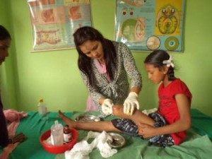 Patient at MEND Hope Centre, Nepal
