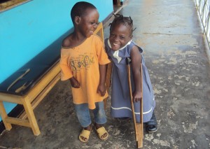 Smiling children at Katalemwa Cheshire Home