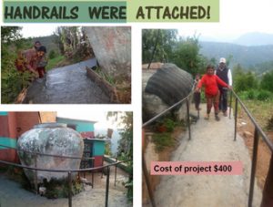Disabled Friendly Path - Handrails for access to the toilet - Hope Centre Nepal